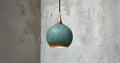 Oxidized Copper Pendant Lamp ,Dome Pendant Light,Green Patina Farmhouse Ceiling Fixture,Handmade Copper Pendant Light,Industrial Lighting