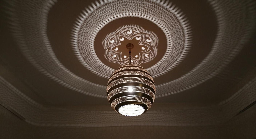 Moroccan Brass pendant fixtures , Moroccan pendant light , Ceiling Light Fixtures ,Lampshades Lighting New Home Boho Decor Lighting