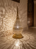 Moroccan Tear Drop Floor Lamp –Handmade Moroccan Lighting –Handmade Brass Filigree Light –hand engraved lampshade–Arabic Pattern Shadow Lamp