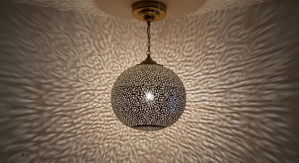 Handcrafted Moroccan Brass Pendant Light -Brass pendant light - Ceiling Light Fixtures -Lampshades Lighting New Home Boho Decor Lighting
