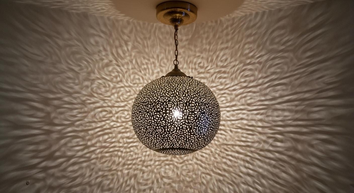 Handcrafted Moroccan Brass Pendant Light -Brass pendant light - Ceiling Light Fixtures -Lampshades Lighting New Home Boho Decor Lighting
