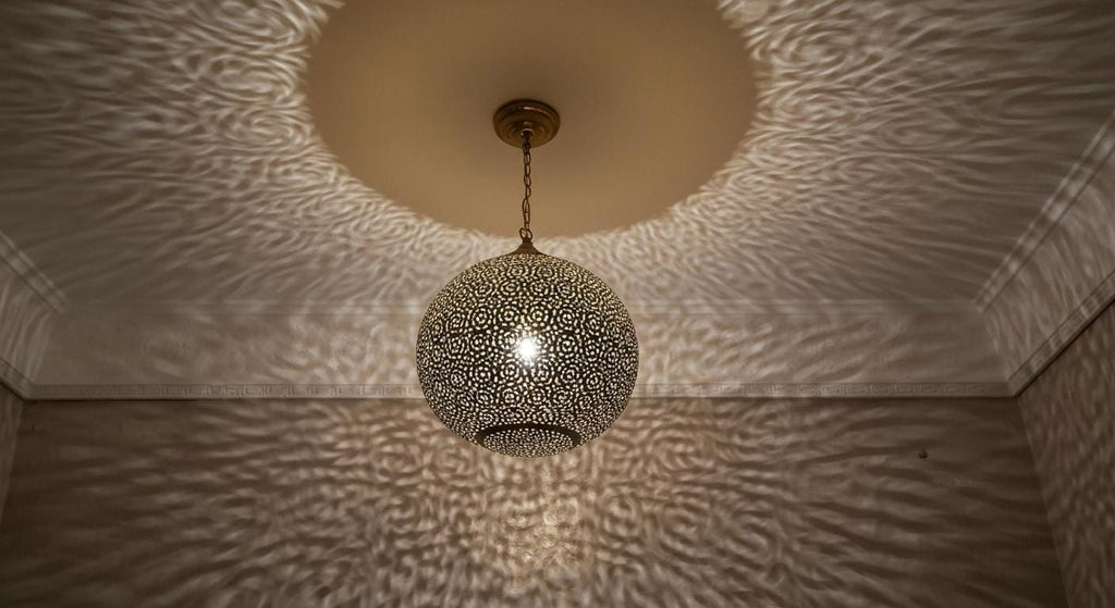 Handcrafted Moroccan Brass Pendant Light -Brass pendant light - Ceiling Light Fixtures -Lampshades Lighting New Home Boho Decor Lighting