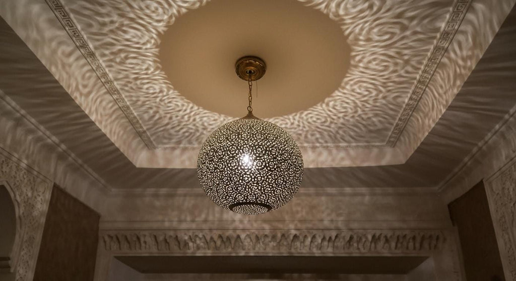 Handcrafted Moroccan Brass Pendant Light -Brass pendant light - Ceiling Light Fixtures -Lampshades Lighting New Home Boho Decor Lighting