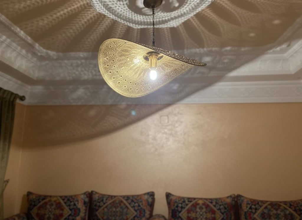 Moroccan Brass Pendant Light , Handmade Hanging Lamp , Handmade Hanging Lighting ,Moroccan Light Fixture , Pendant Lighting