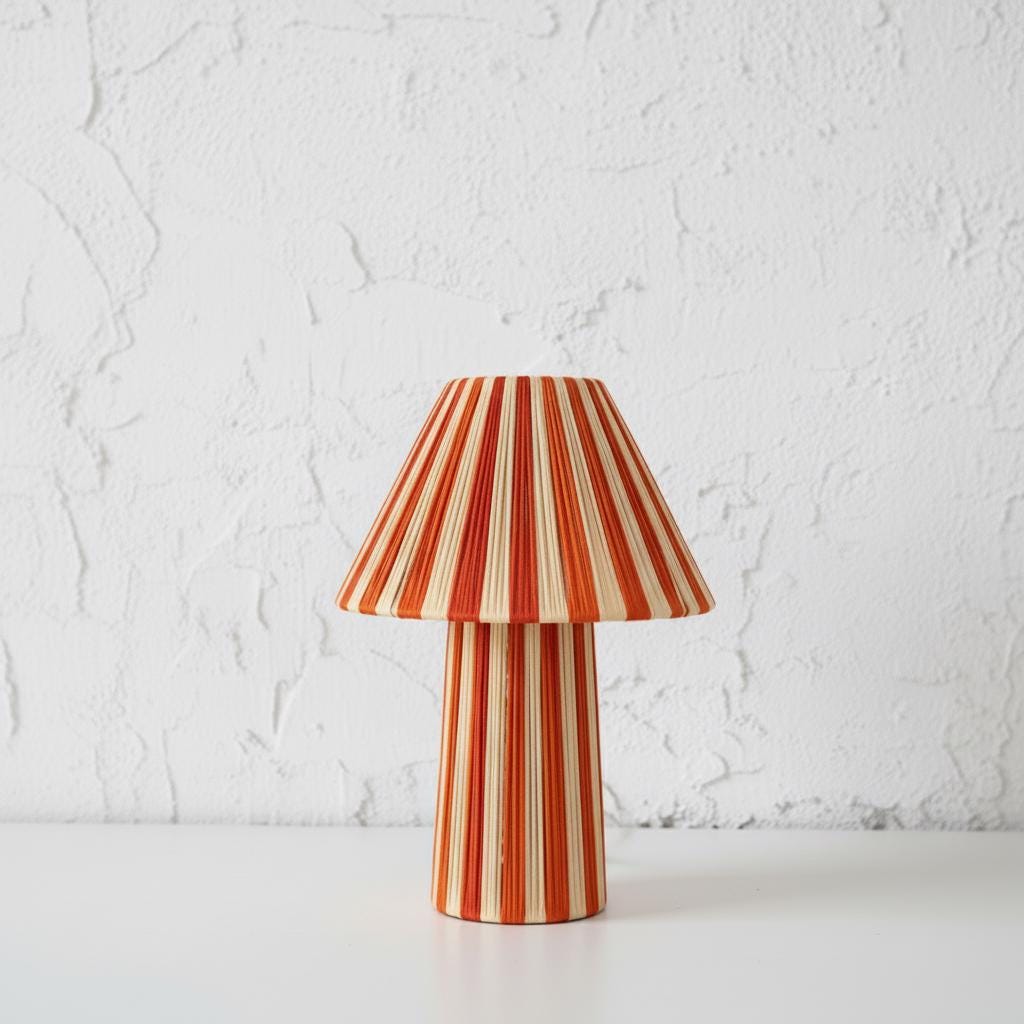 table lampshades — Moroccan handmade in raffia, raffia pendant light, hanging raffia lampshade.