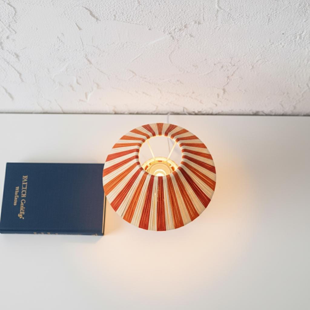 table lampshades — Moroccan handmade in raffia, raffia pendant light, hanging raffia lampshade.