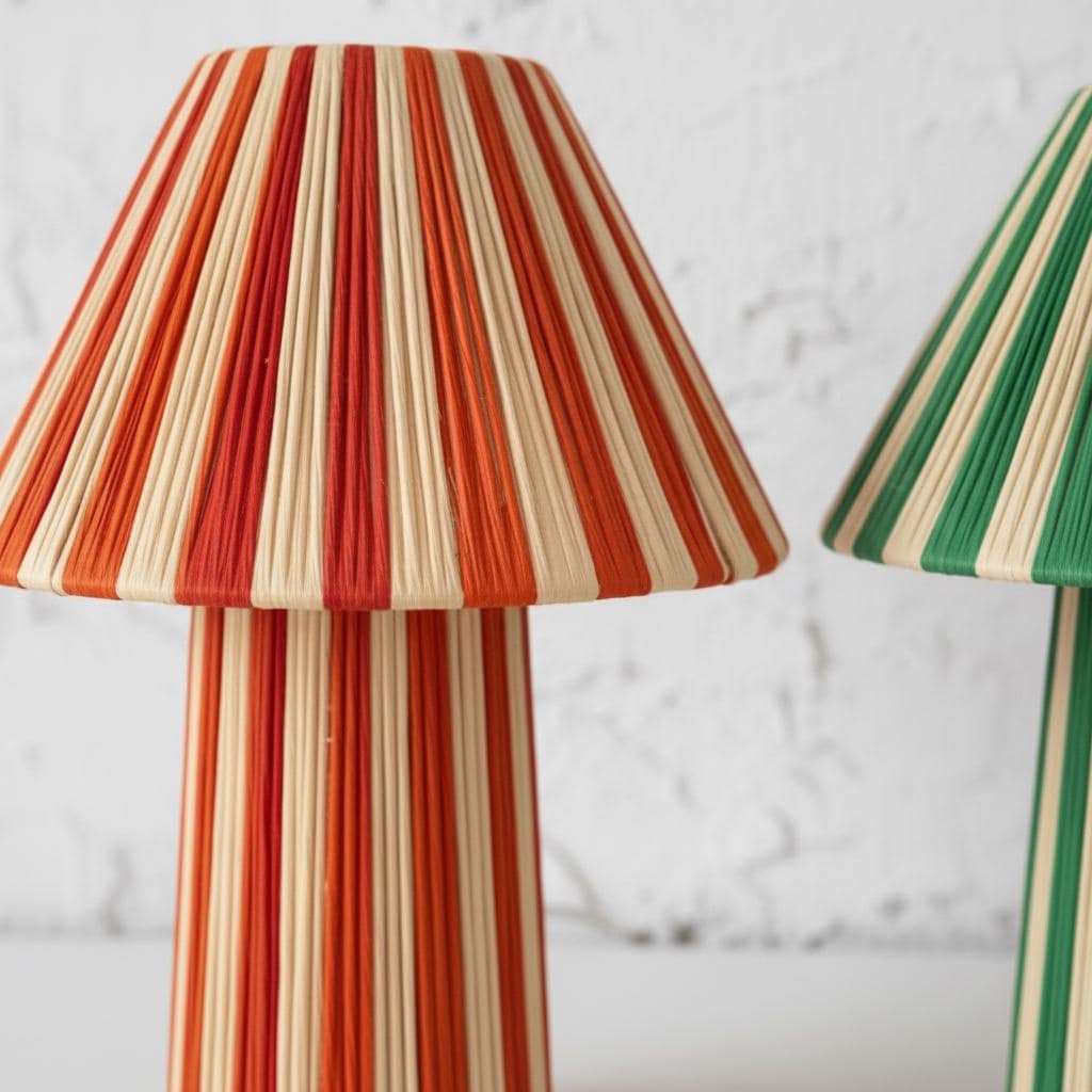 table lampshades — Moroccan handmade in raffia, raffia pendant light, hanging raffia lampshade.