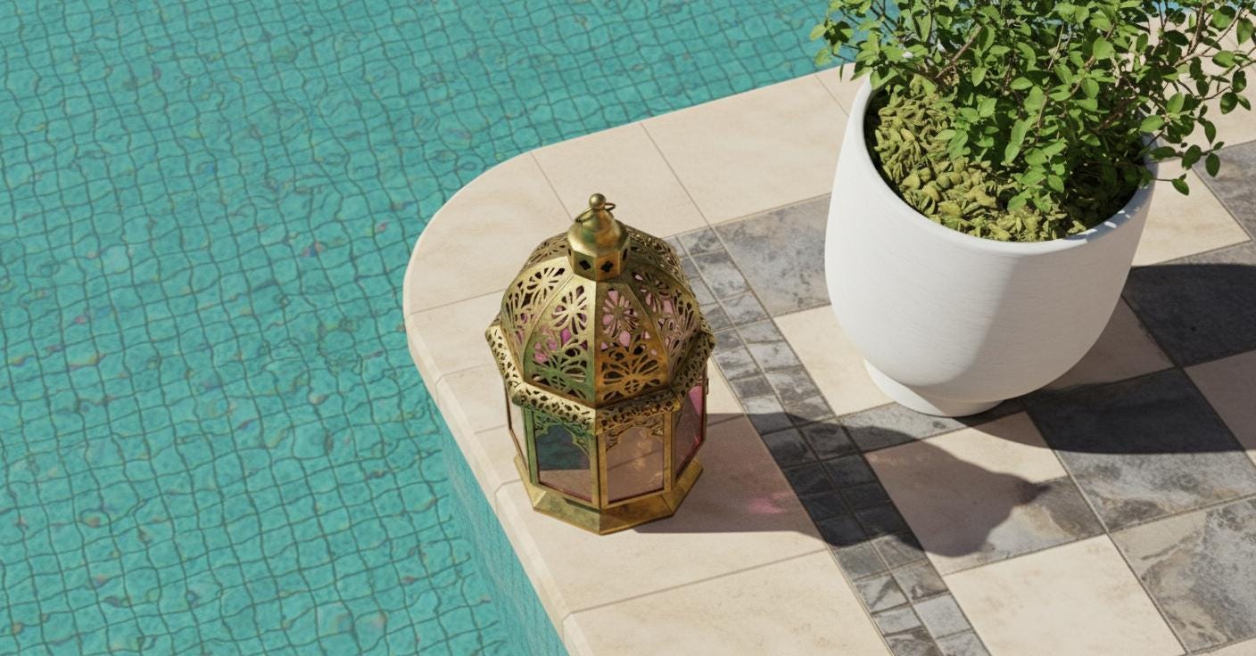 Modern Glass Floor Lamp – Handmade Moroccan Design – Ambient Home Decor Light
