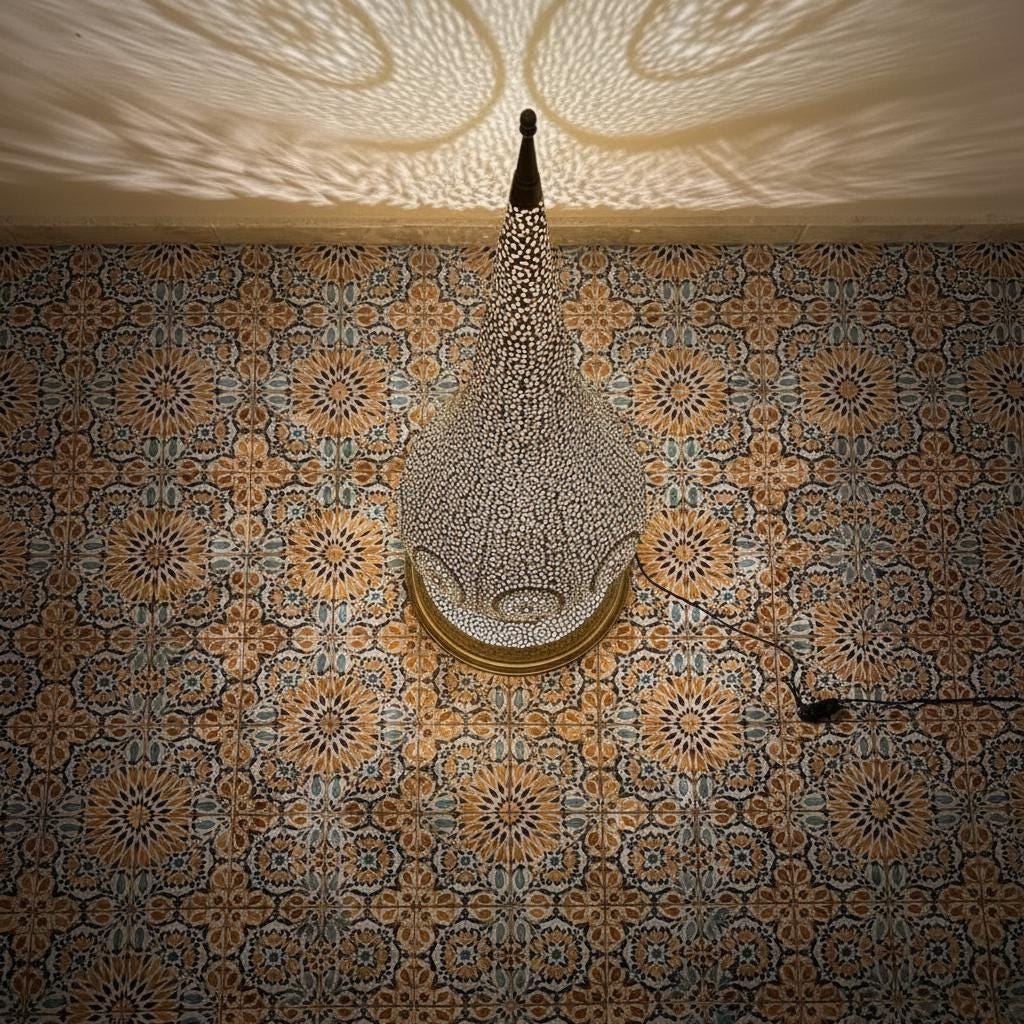 Handmade Moroccan Floor Lamp – Brass Pierced Light – Elegant Teardrop Shape – Handmade Moroccan Lighting – Boho Decor Light Fixture