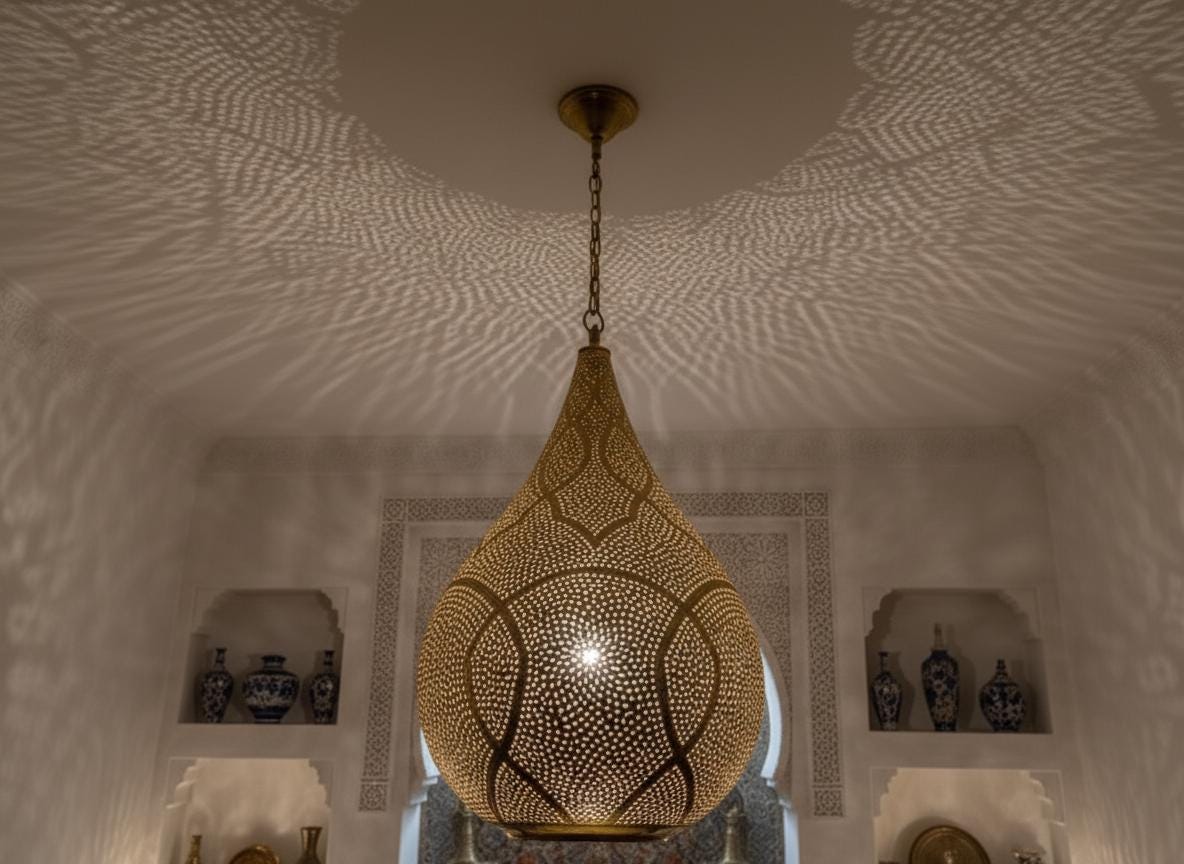 hanging lamp moroccan ceiling lamp ,Brass Moroccan Pendant Light - Handmade Ceiling Lamp , handmade chandelier ,  New Home Decor Lighting