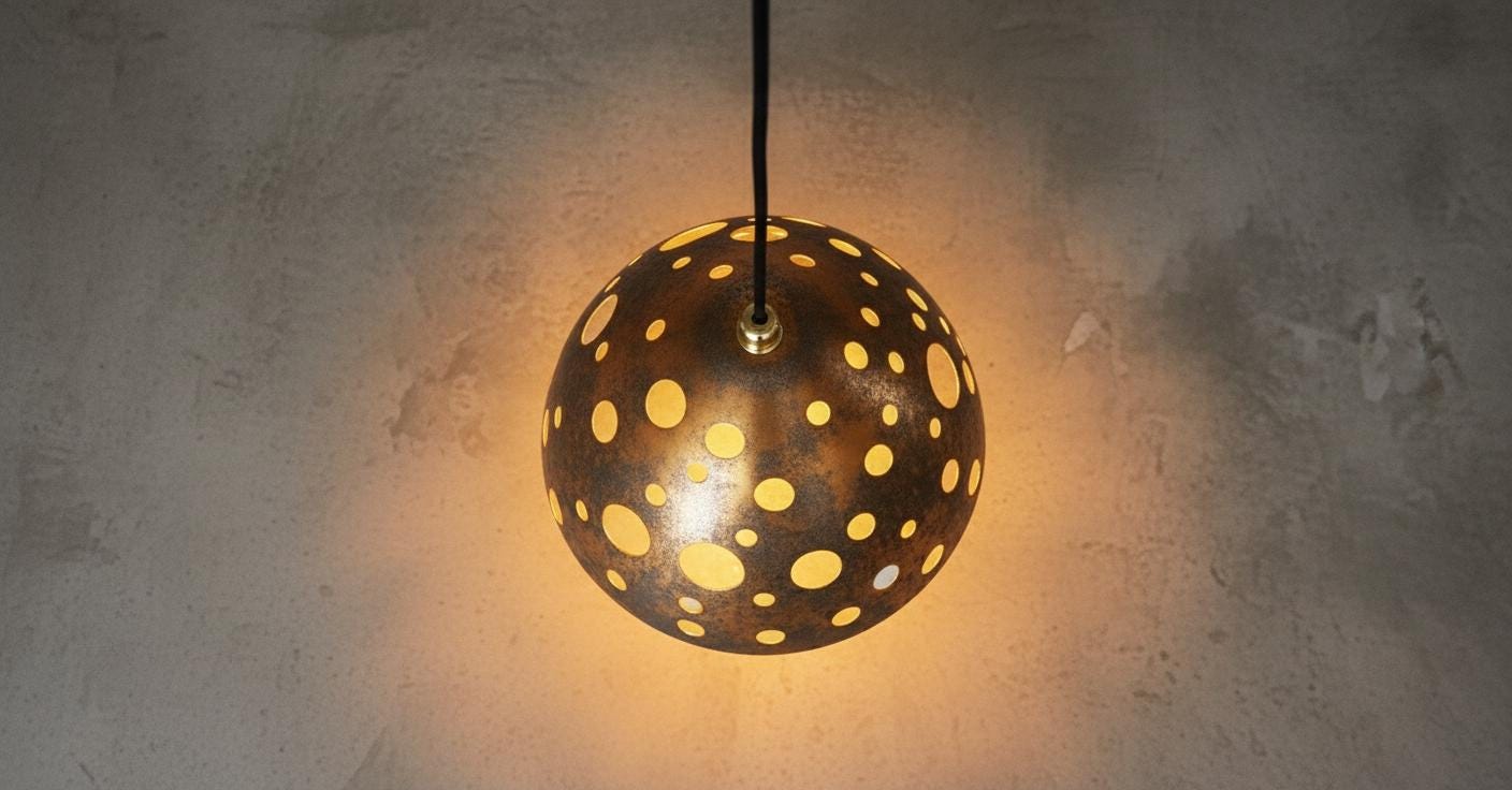 Antique Bronze Pendant Dome Light,Copper Dome Pendant Light, Kitchen Island Lighting,Farmhouse Ceiling Lamp Fixture,Moroccan Artisan Fixture
