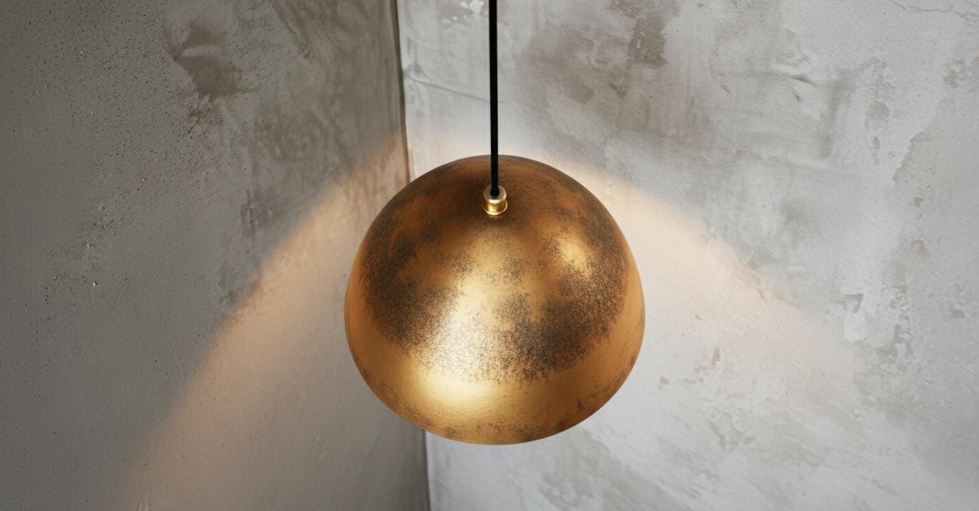 Hammered Copper Dome Pendant Light: Moroccan Boho Ceiling Lamp