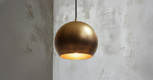 Hammered Copper Dome Pendant Light: Moroccan Boho Ceiling Lamp