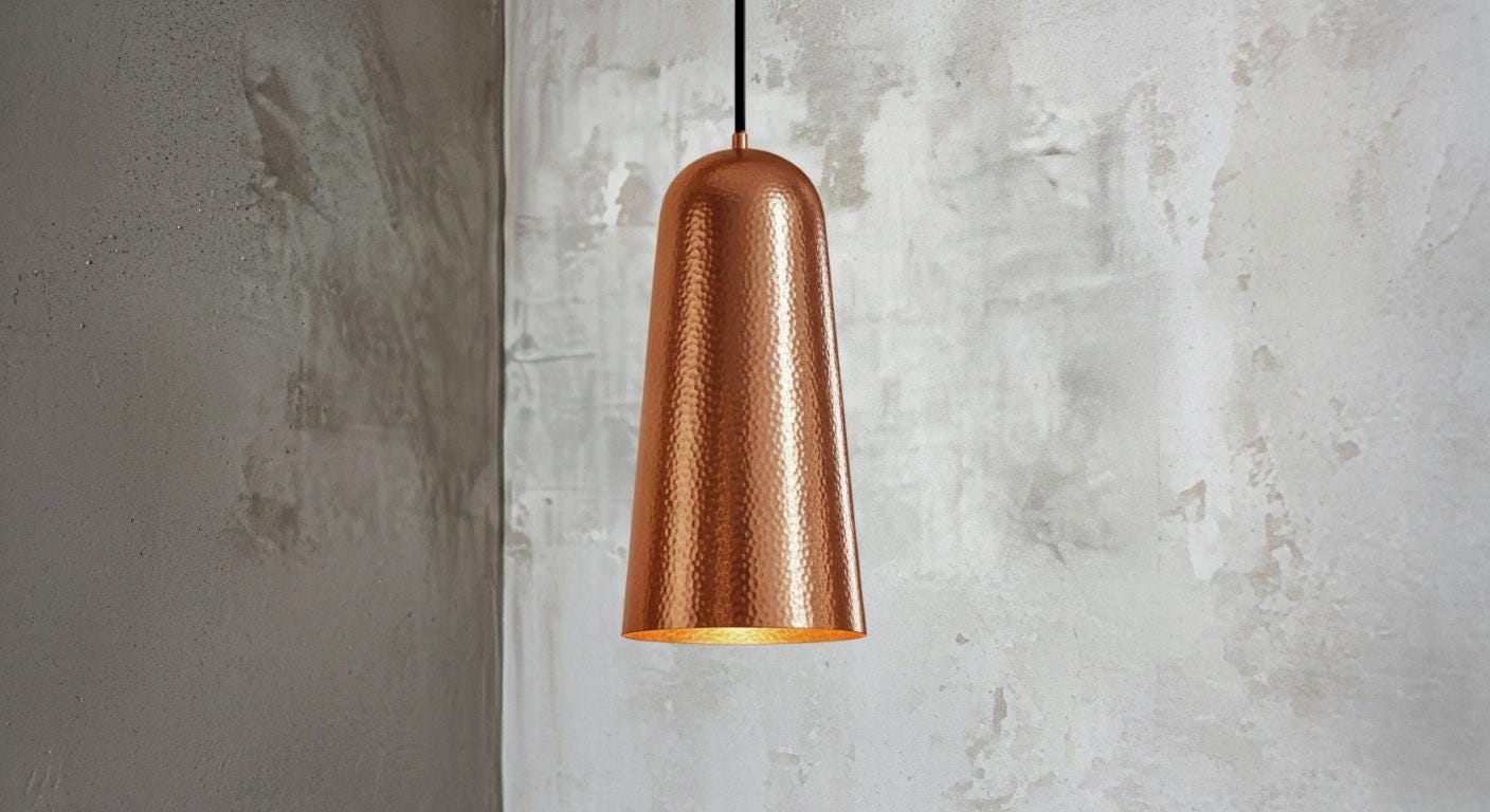 Set of 3 Handmade Copper Pendant Light, Aged Industrial Lighting Fixture,Handmade Dome Ceiling Lamp for Rustic Farmhouse Kitchen Island