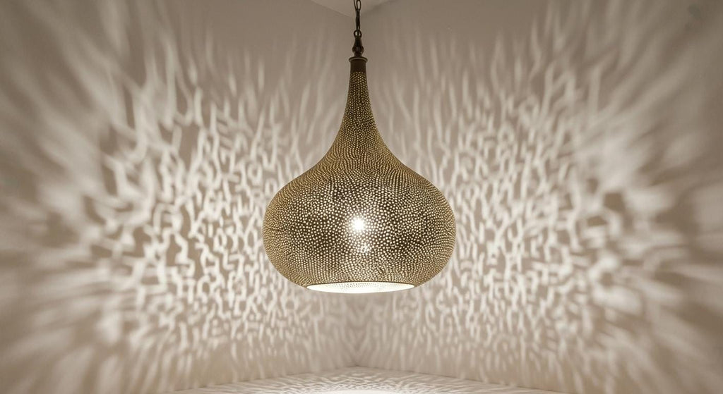 Moroccan Brass Pendant Light , Moroccan Light Fixtures , Simple Moroccan Hanging Lamp ,Moroccan handmade design , Moroccan Chandelier