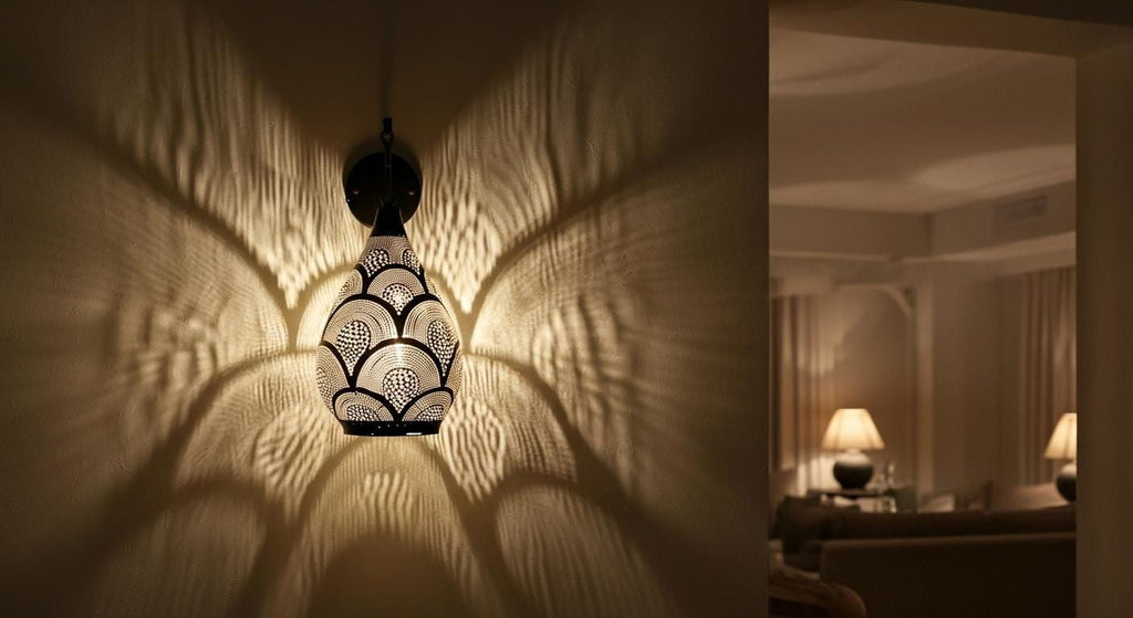 Handmade Moroccan Brass Wall Sconce , Copper Wall Lamp ,Moroccan Industrial Lighting ,Handmade Pierced Wall Lamp ,Handmad wall Light Fixture