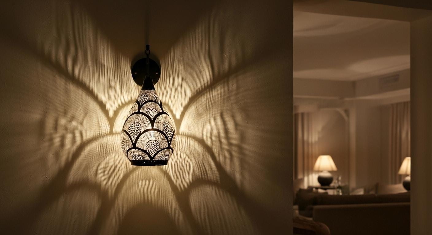 Handmade Moroccan Brass Wall Sconce , Copper Wall Lamp ,Moroccan Industrial Lighting ,Handmade Pierced Wall Lamp ,Handmad wall Light Fixture