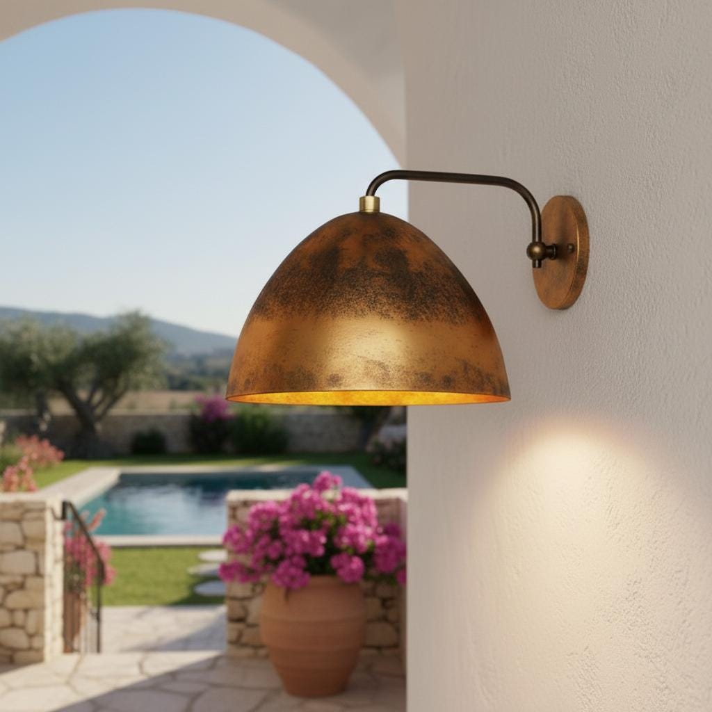 Handmade Hammered Copper Wall Sconce -Traditional Bronze Wall Lamps -Wall Sconce Brass -Handmade Moroccan Brass Wall Sconce -Rustic Lighting