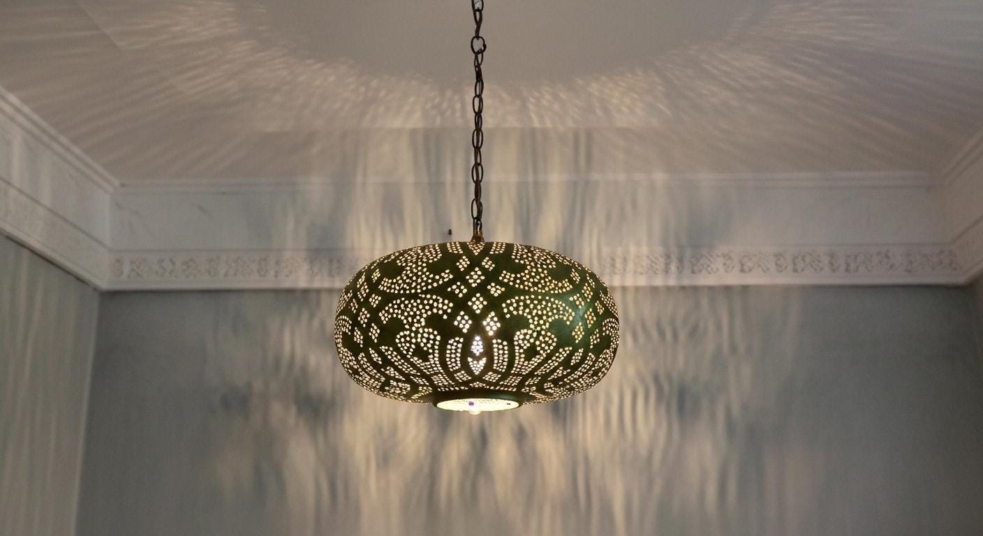 Handmade Moroccan Brass Pendant Lamp , Moroccan pendant fixtures , Hanging Lamp , Lampshades Lighting New Home Decor Lighting
