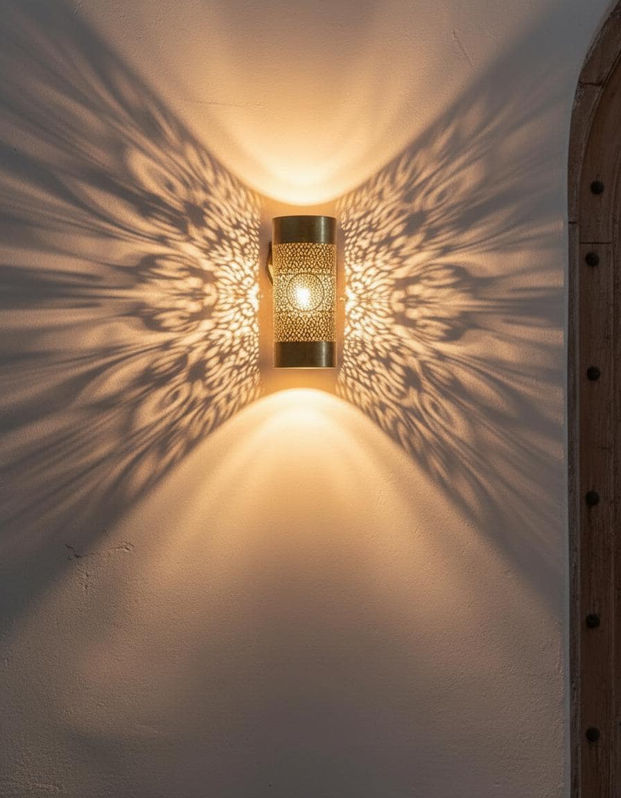 Handcrafted Moroccan Brass Sconce , Engraved Brass Moroccan , Handmad wall Light Fixture ,Brass Wall decor lamp,Wall Lighting Decor