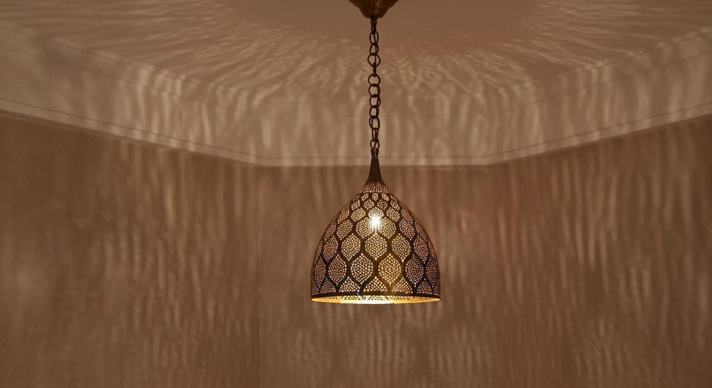 Handcrafted Moroccan brass pendant light , Handmade Hanging Lamp , Pendant Brass Light , Pendant Lighting ,Moroccan Light Fixtures