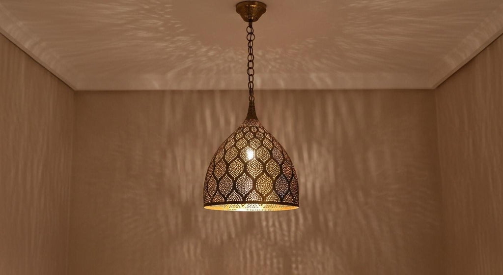 Handcrafted Moroccan brass pendant light , Handmade Hanging Lamp , Pendant Brass Light , Pendant Lighting ,Moroccan Light Fixtures