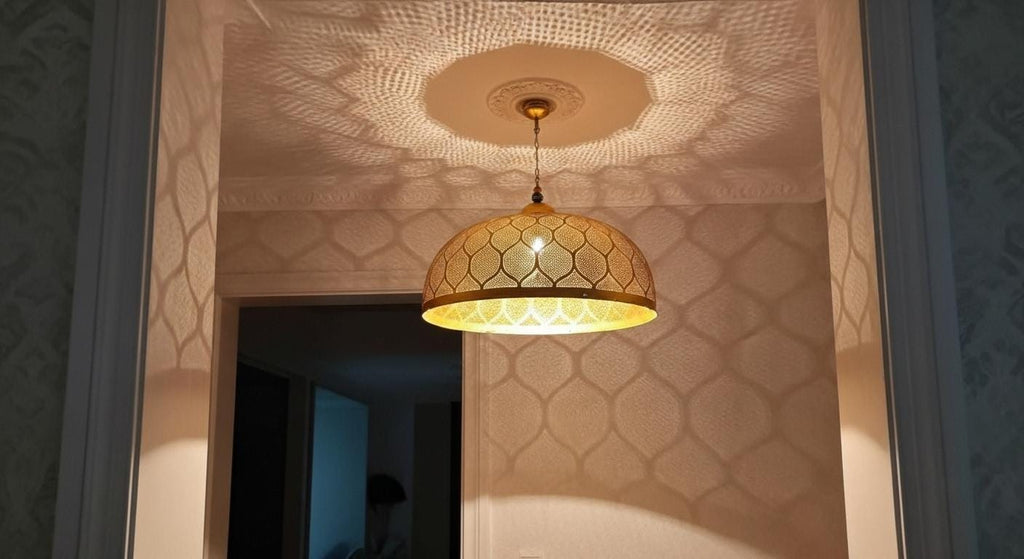 Handmade Moroccan Brass Pendant Light - Home Decor Lighting