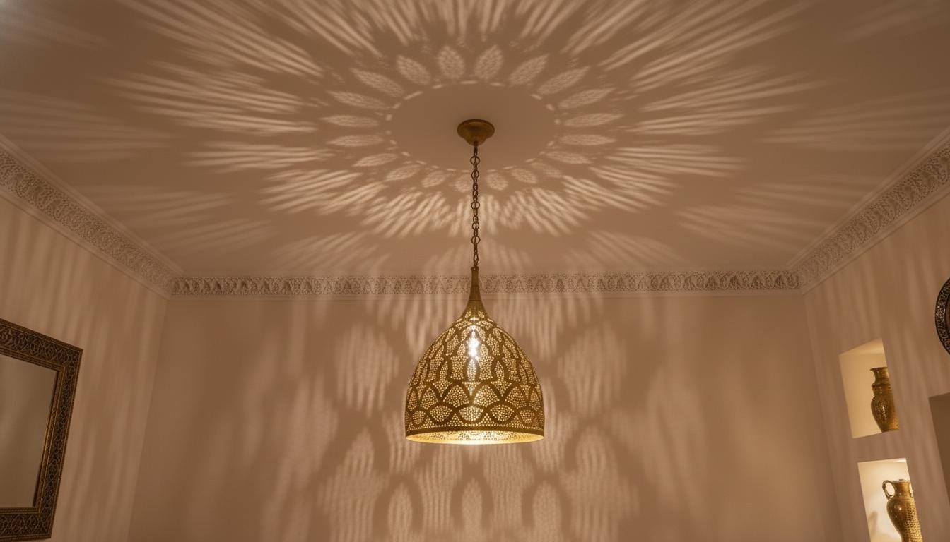 Handcrafted Moroccan Brass Pendant Light - New Home Decor Lighting