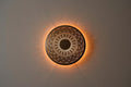 Moroccan Brass Wall Sconce , Moroccan Round Wall sconce , Floral Night Light Lampshade , Marocain Boho Light , Handcrafted Geometric Lamp