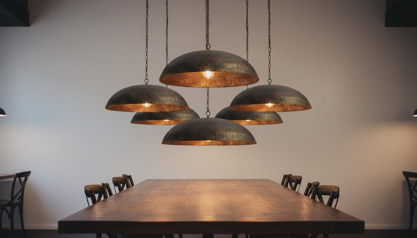 Hammered Antique Brass Dome Light Fixture , Brass Oxide Ceiling Lamp ,Handcrafted Ceiling Lamp | Moroccan Lighting Fixture | Hanging Lamp