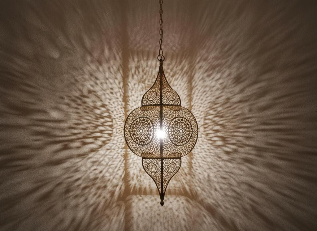 Handcrafted Moroccan brass pendant light , Handmade Hanging Lamp , Pendant Brass Light , Pendant Lighting ,Moroccan Light Fixtures