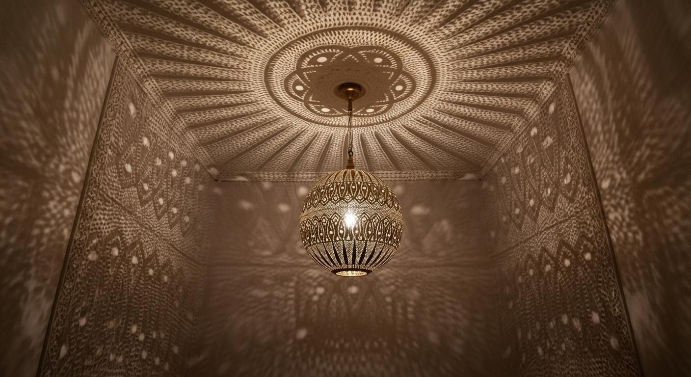 Brass Handmade Moroccan Pendant Light,Moroccan Metal Lamp , Boho Lighting ,Lampshades Lighting New Home Decor Lighting,Decorative Chandelier