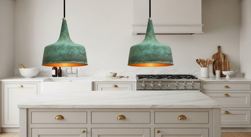 Handcrafted Copper Dome Pendant Light , Oxidized Copper Dome Pendant Light, Moroccan Rustic Chandelier , Rustic Green Patina Rustic Farmhouse Ceiling Fixture, Polished Copper Lamp