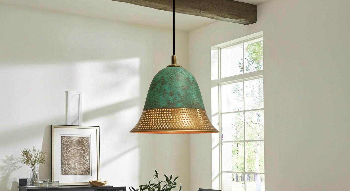 Oxidized Brass Dome Pendant Light ,brass dining lampshade,Industrial Hanging Lamp , Kitchen Island Lighting, Ceiling Light Fixture,lampshade