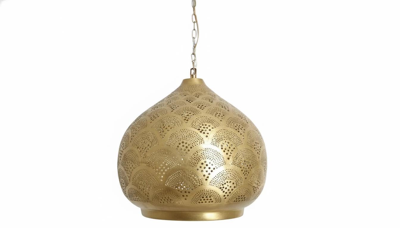Handmade Moroccan Brass Pendant Light | Vintage Patina Green Ceiling Lamp | Boho Engraved Lantern Shade | Oriental Home Decor|Light Fixtures