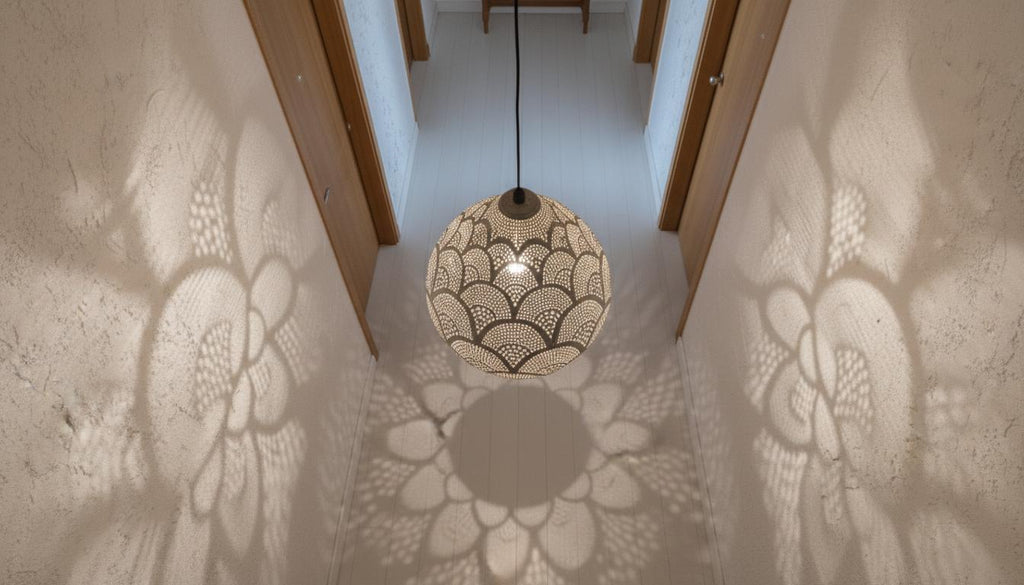Moroccan Ceiling Fixture Light,Pendant Lighting,Simple Moroccan Pendant Lamp ,Boho Chandelier Lighting,Pierced Teardrop Boho Lamp