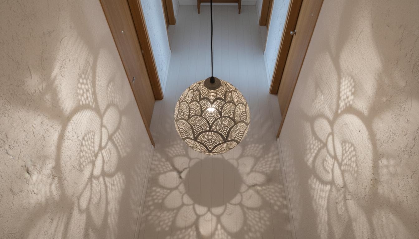 Moroccan Ceiling Fixture Light,Pendant Lighting,Simple Moroccan Pendant Lamp ,Boho Chandelier Lighting,Pierced Teardrop Boho Lamp
