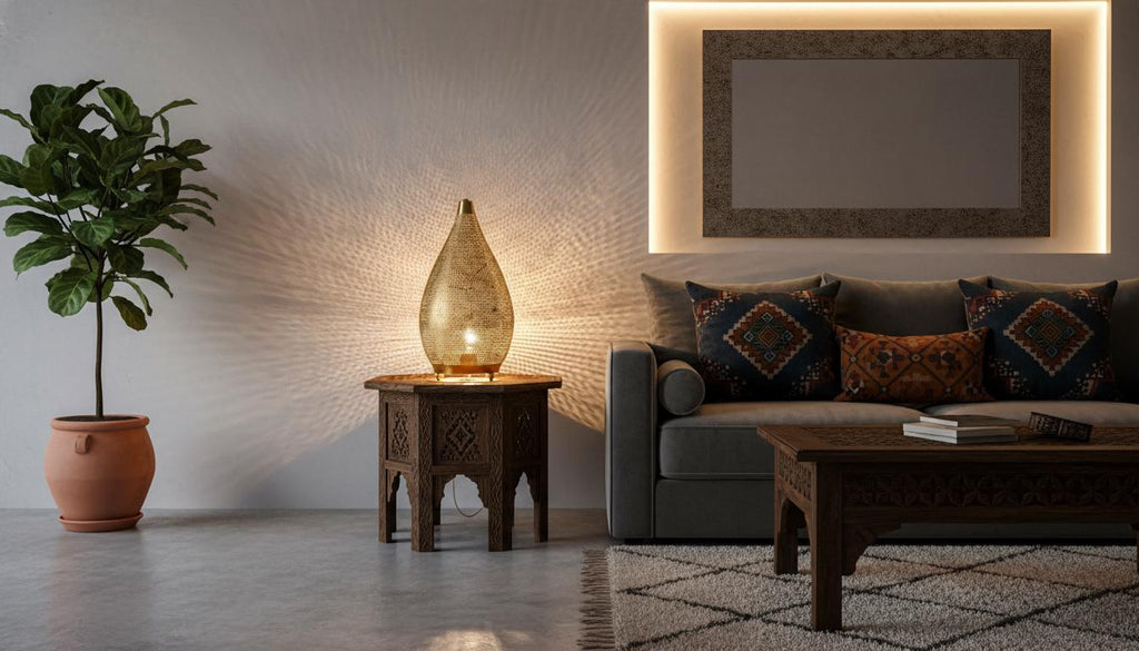 Moroccan Brass Table Lamp,Handmade brass table Light Shade , table light ,Moroccan Table Lamp Moroccan Copper Table Lamp