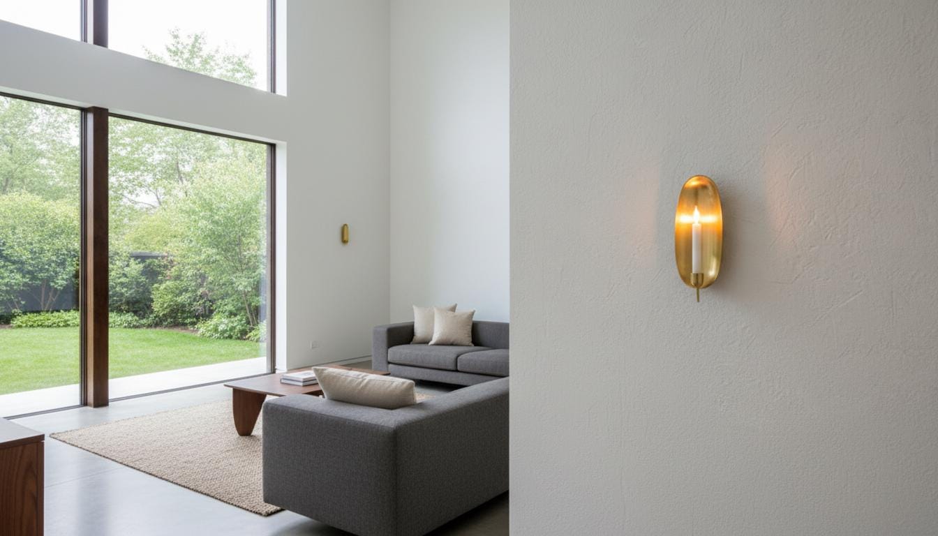 Handmade Moroccan Brass Wall Sconce: Gold Leaf Accent, Boho Lighting