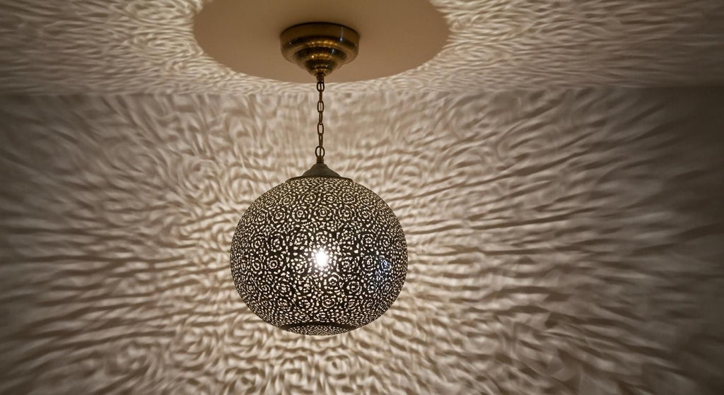 Handcrafted Moroccan Brass Pendant Light -Brass pendant light - Ceiling Light Fixtures -Lampshades Lighting New Home Boho Decor Lighting
