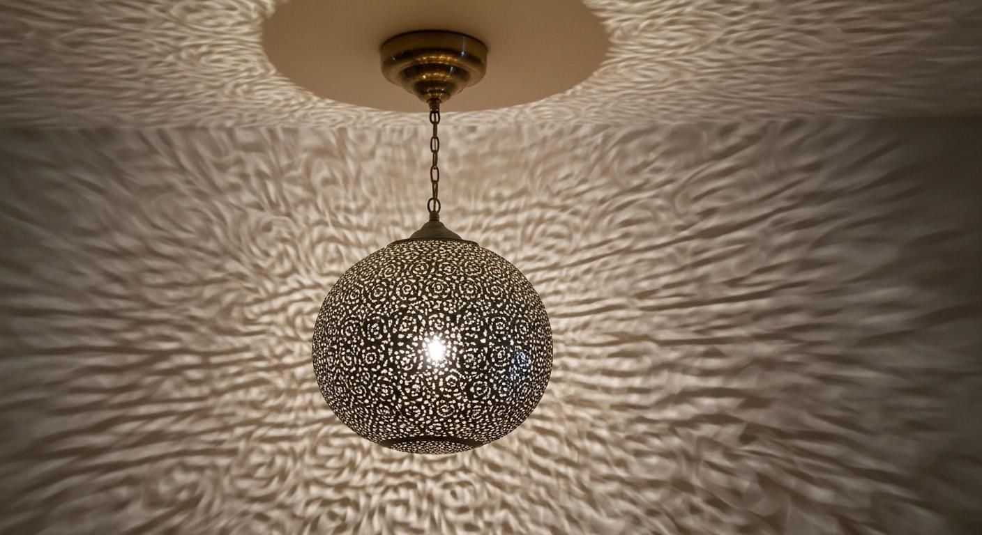 Handcrafted Moroccan Brass Pendant Light -Brass pendant light - Ceiling Light Fixtures -Lampshades Lighting New Home Boho Decor Lighting
