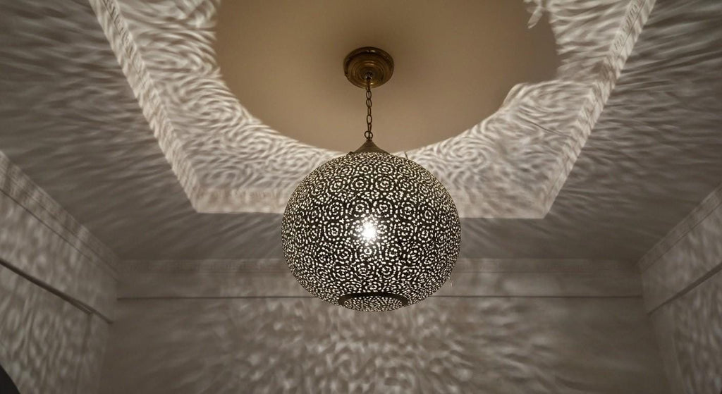 Handcrafted Moroccan Brass Pendant Light -Brass pendant light - Ceiling Light Fixtures -Lampshades Lighting New Home Boho Decor Lighting