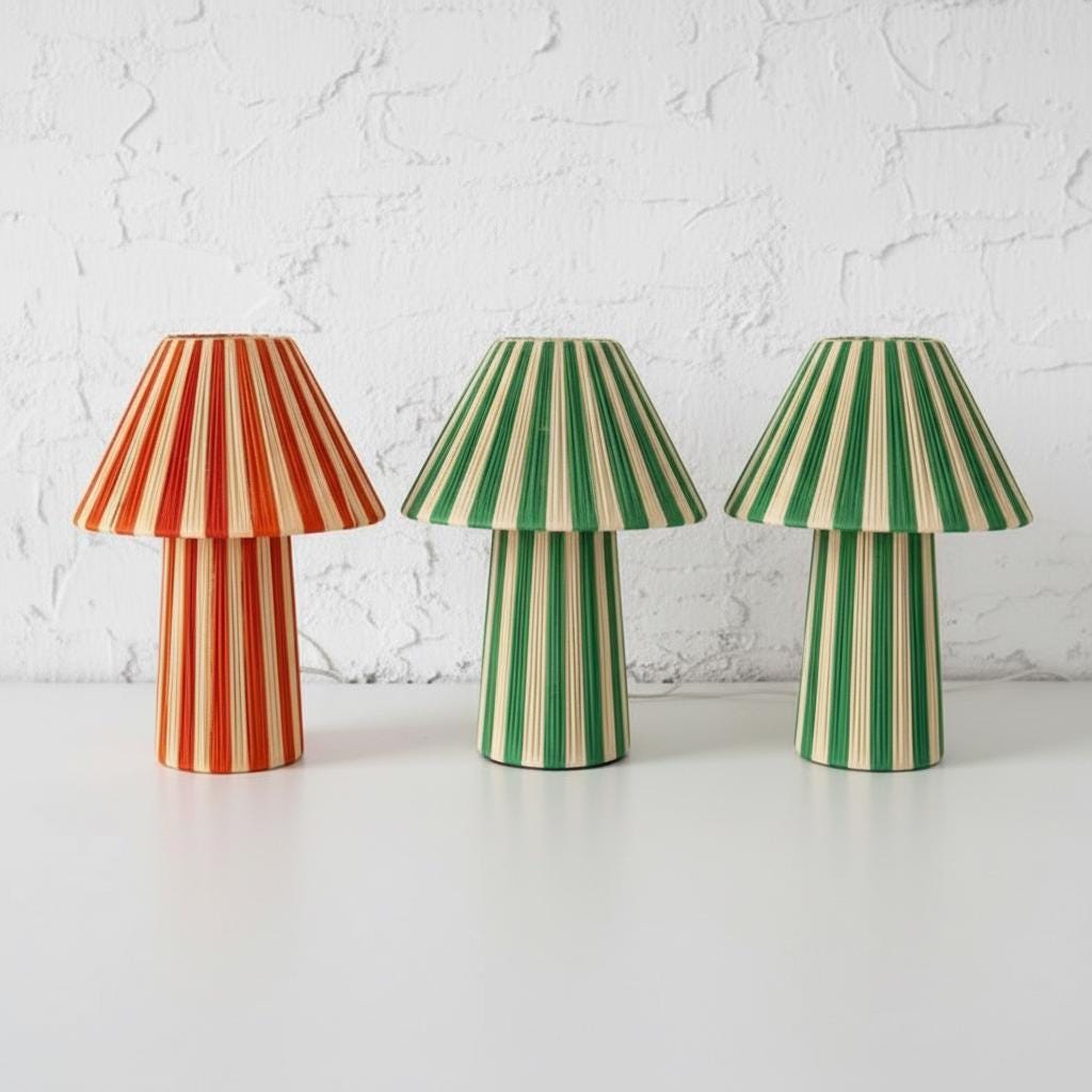 Handwoven Moroccan Raffia Table Lamp - Natural Woven Lighting  - lamp raffia Natural raffia lamp, raffia lampshade,