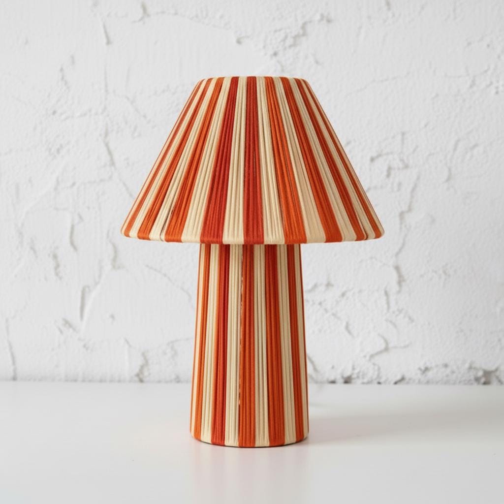 table lampshades — Moroccan handmade in raffia, raffia pendant light, hanging raffia lampshade.