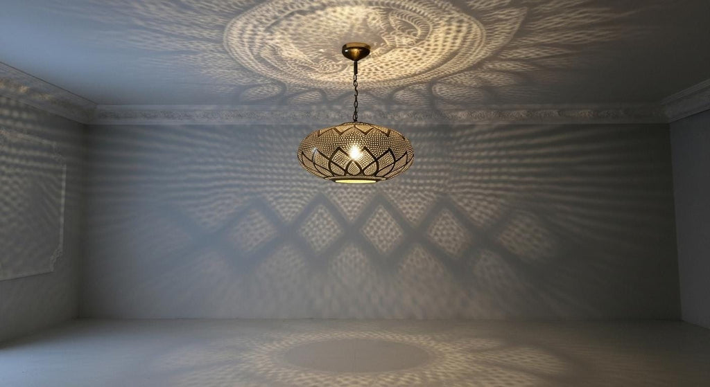 Handmade Moroccan Brass Pendant Light ,Boho Lighting ,Hanging Lamp , Lampshades Lighting ,    Lampshades Lighting New Home Decor Lighting .