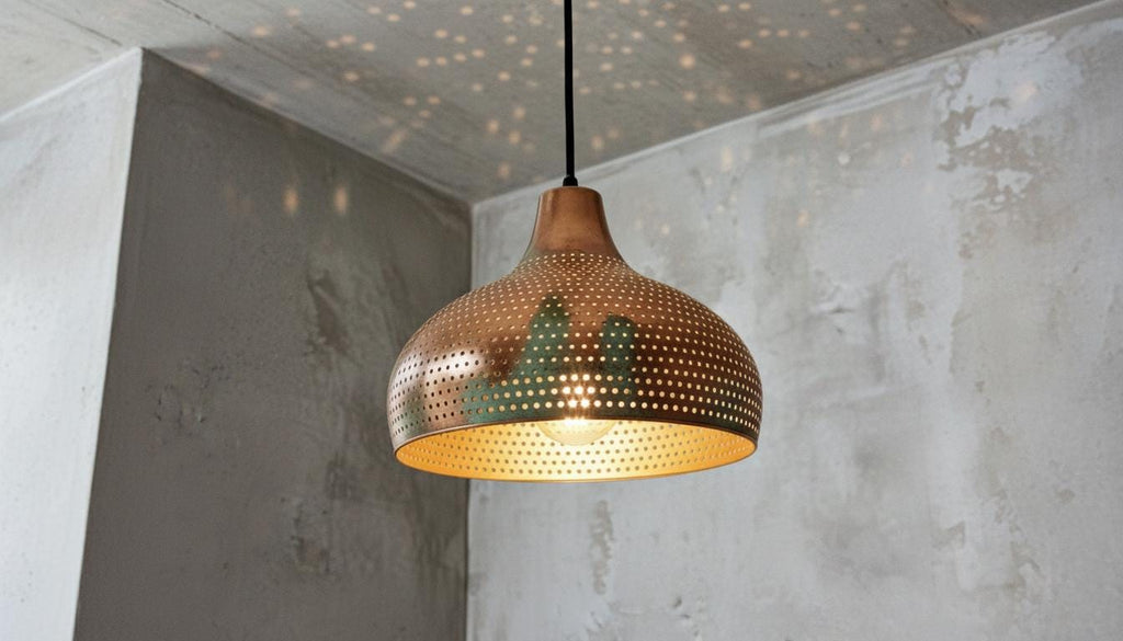 Oxidized Dome Ceiling Fixture , Perforated Moroccan Hanging Lamp ,Moroccan Verdigris Copper Pendant Light ,Farmhouse Pendant Lights