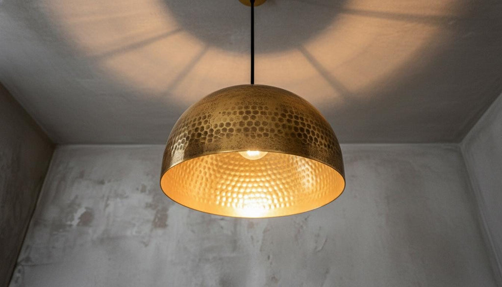 Hammered brass dome ceiling light for kitchen island, modern mid century style ,Moroccan Boho Lighting , Brass Oxide Ceiling Lamp