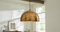 Hammered brass dome ceiling light for kitchen island, modern mid century style ,Moroccan Boho Lighting , Brass Oxide Ceiling Lamp