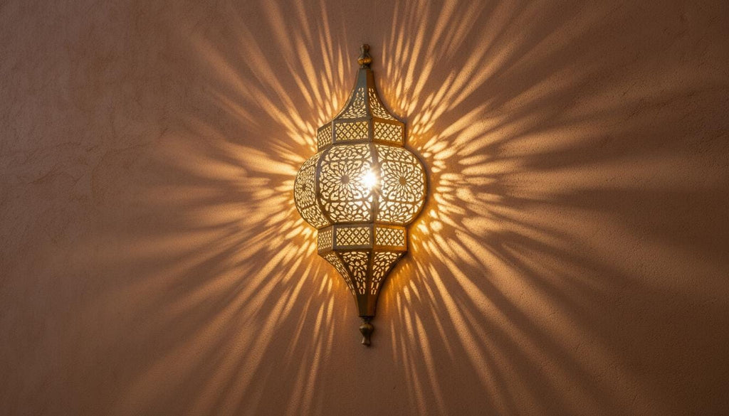Handmade Moroccan Brass Wall Sconce Ambient Light,Arabesque Wall Light | Solid Copper Wall Scone Lamp Shade ,Moroccan Light Fixture,