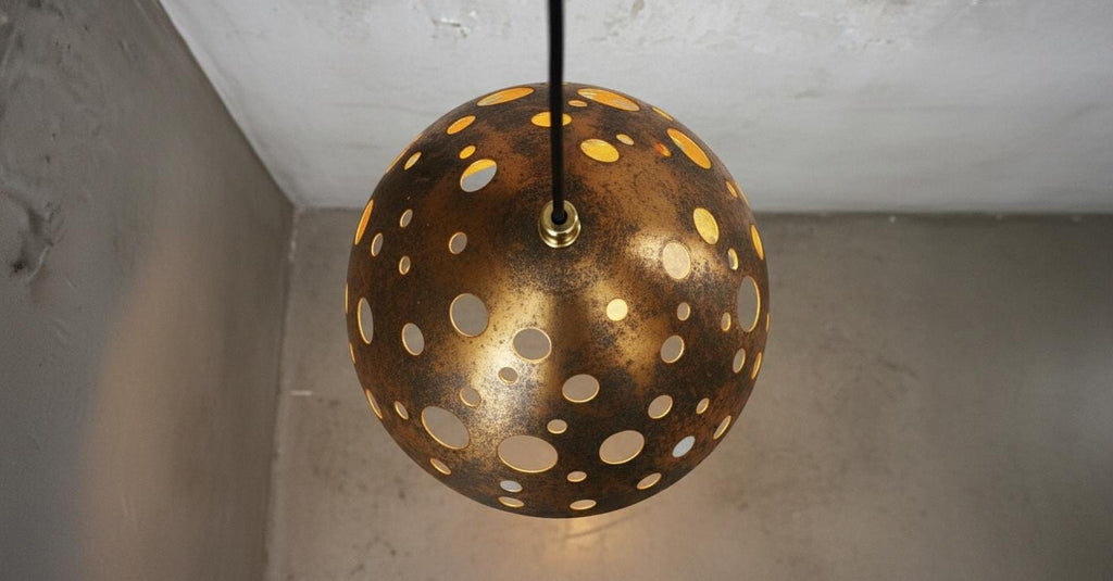 Antique Bronze Pendant Dome Light,Copper Dome Pendant Light, Kitchen Island Lighting,Farmhouse Ceiling Lamp Fixture,Moroccan Artisan Fixture